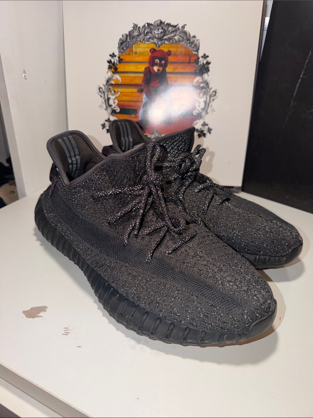 adidas Yeezy Boost 350 V2 Triple Black Reflective Sneakers